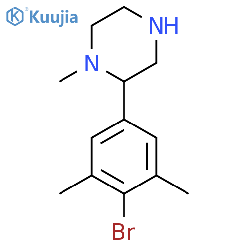 2-(4-bromo-3,5-dimethylphenyl)-1-methylpiperazine structure