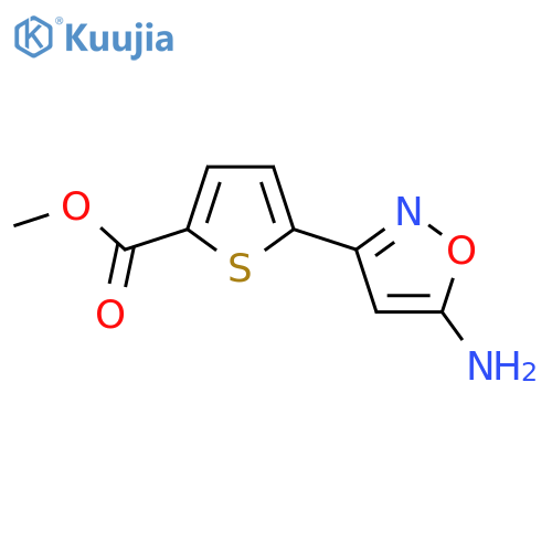 methyl 5-(5-amino-1,2-oxazol-3-yl)thiophene-2-carboxylate structure