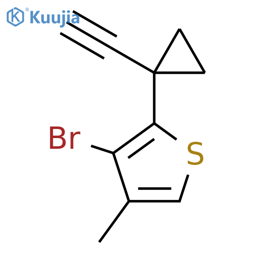 3-bromo-2-(1-ethynylcyclopropyl)-4-methylthiophene structure