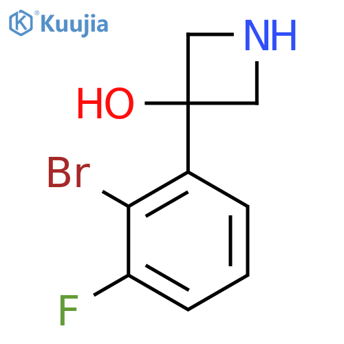 3-(2-bromo-3-fluorophenyl)azetidin-3-ol structure