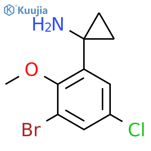 1-(3-bromo-5-chloro-2-methoxyphenyl)cyclopropan-1-amine structure