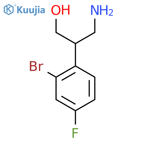 3-amino-2-(2-bromo-4-fluorophenyl)propan-1-ol structure