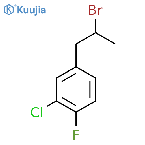 4-(2-bromopropyl)-2-chloro-1-fluorobenzene structure