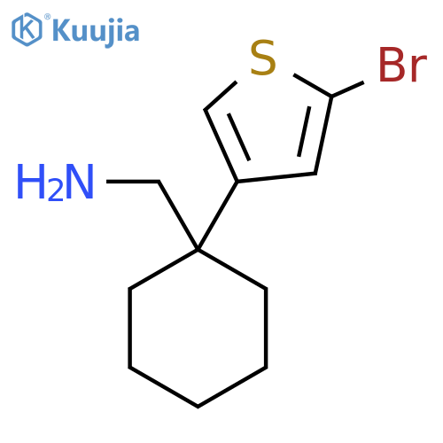 1-(5-bromothiophen-3-yl)cyclohexylmethanamine structure