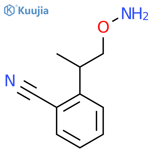 2-1-(aminooxy)propan-2-ylbenzonitrile structure