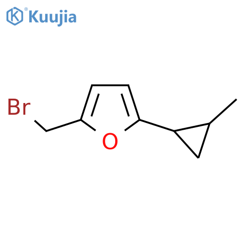2-(bromomethyl)-5-(2-methylcyclopropyl)furan structure