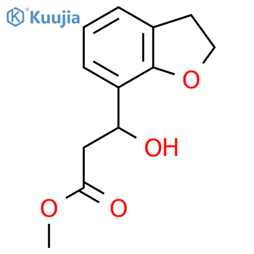 methyl 3-(2,3-dihydro-1-benzofuran-7-yl)-3-hydroxypropanoate structure
