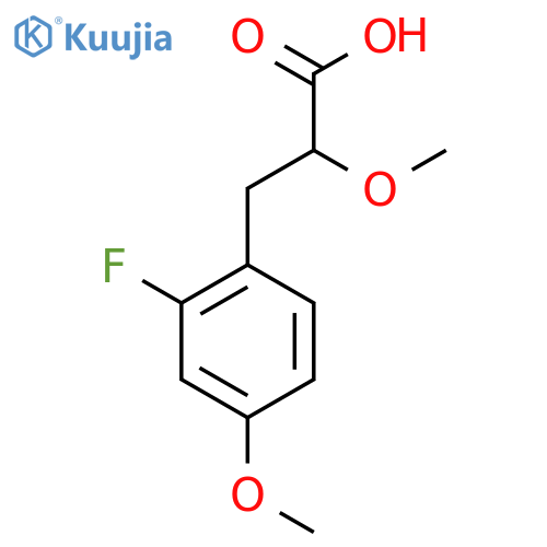 3-(2-fluoro-4-methoxyphenyl)-2-methoxypropanoic acid structure