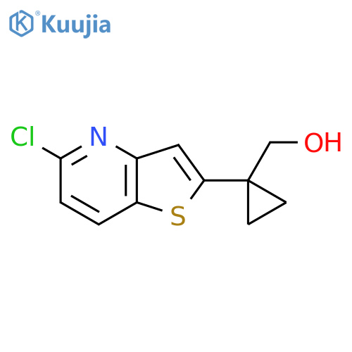 (1-{5-chlorothieno3,2-bpyridin-2-yl}cyclopropyl)methanol structure