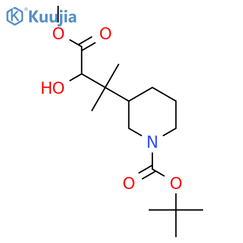 tert-butyl 3-(3-hydroxy-4-methoxy-2-methyl-4-oxobutan-2-yl)piperidine-1-carboxylate structure