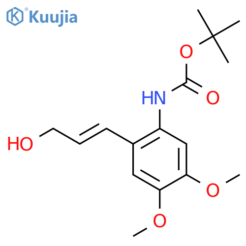 tert-butyl N-2-(3-hydroxyprop-1-en-1-yl)-4,5-dimethoxyphenylcarbamate structure