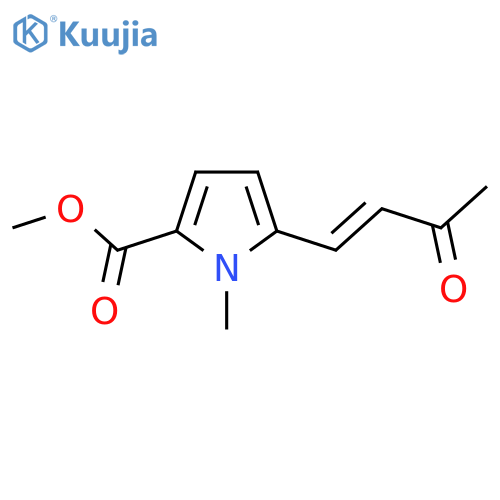 methyl 1-methyl-5-(3-oxobut-1-en-1-yl)-1H-pyrrole-2-carboxylate structure