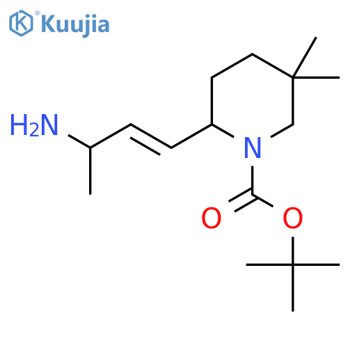 tert-butyl 2-(3-aminobut-1-en-1-yl)-5,5-dimethylpiperidine-1-carboxylate structure