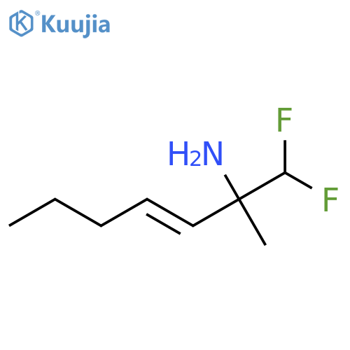 1,1-difluoro-2-methylhept-3-en-2-amine structure