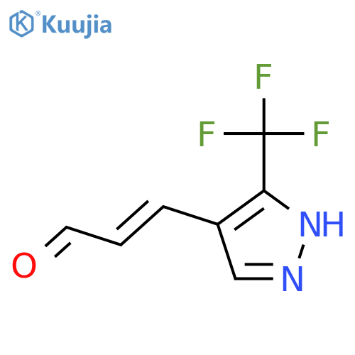 3-3-(trifluoromethyl)-1H-pyrazol-4-ylprop-2-enal structure