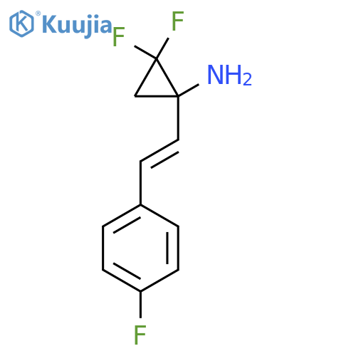 2,2-difluoro-1-2-(4-fluorophenyl)ethenylcyclopropan-1-amine structure
