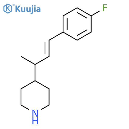 4-4-(4-fluorophenyl)but-3-en-2-ylpiperidine structure