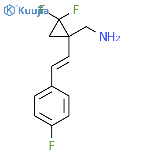 {2,2-difluoro-1-2-(4-fluorophenyl)ethenylcyclopropyl}methanamine structure