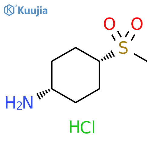 cis-4-methylsulfonylcyclohexanamine;hydrochloride structure