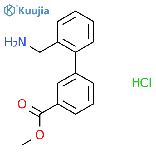 methyl 3-[2-(aminomethyl)phenyl]benzoate hydrochloride structure