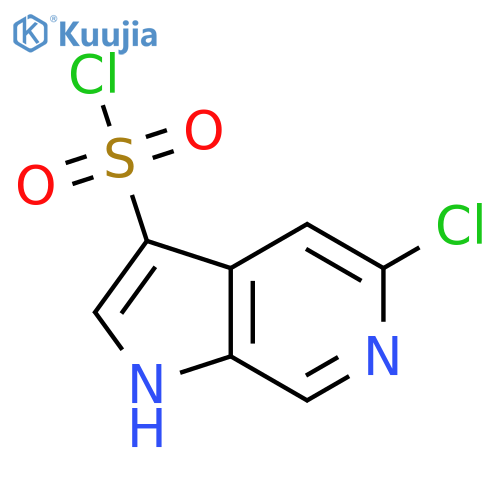 5-chloro-1H-pyrrolo[2,3-c]pyridine-3-sulfonyl chloride structure