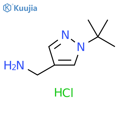 (1-tert-butyl-1H-pyrazol-4-yl)methanamine dihydrochloride structure