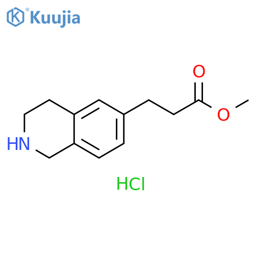 6-Isoquinolinepropanoic acid, 1,2,3,4-tetrahydro-, methyl ester, hydrochloride (1:1) structure