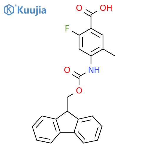 4-({[(9H-fluoren-9-yl)methoxy]carbonyl}amino)-2-fluoro-5-methylbenzoic acid structure