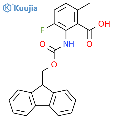 2-({(9H-fluoren-9-yl)methoxycarbonyl}amino)-3-fluoro-6-methylbenzoic acid structure