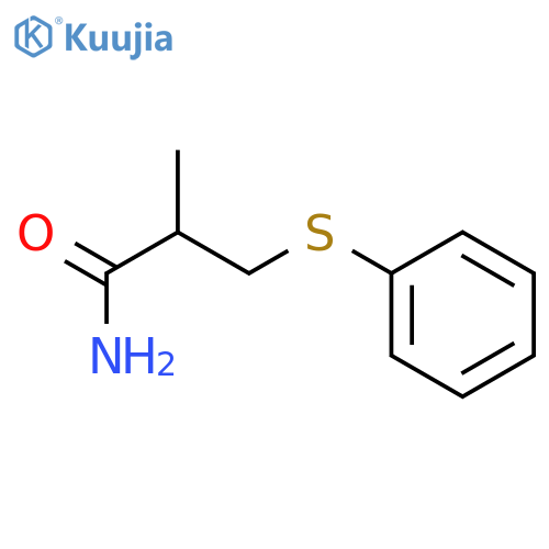 2-methyl-3-(phenylsulfanyl)propanamide structure