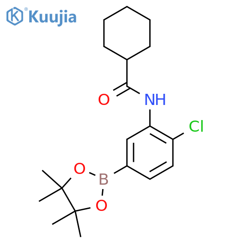 N-(2-Chloro-5-(4,4,5,5-tetramethyl-1,3,2-dioxaborolan-2-yl)phenyl)cyclohexanecarboxamide structure