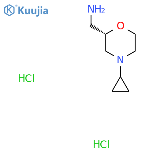 [(2S)-4-Cyclopropylmorpholin-2-yl]methanamine;dihydrochloride structure