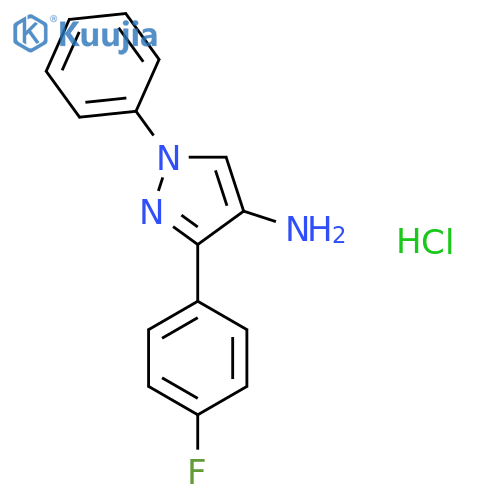 3-(4-Fluorophenyl)-1-phenylpyrazol-4-amine;hydrochloride structure
