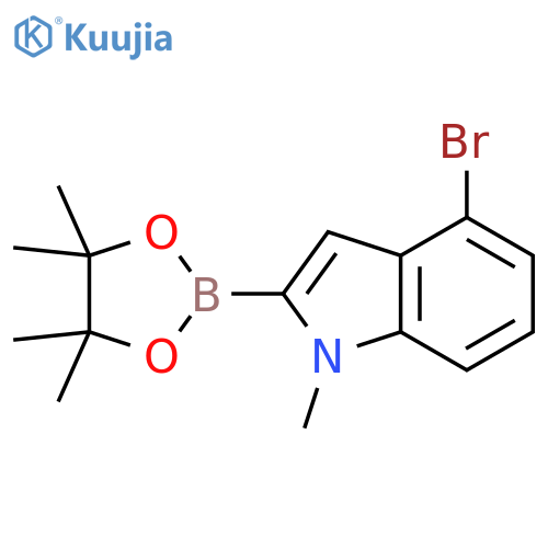 4-Bromo-1-methyl-2-(4,4,5,5-tetramethyl-1,3,2-dioxaborolan-2-yl)-indole structure