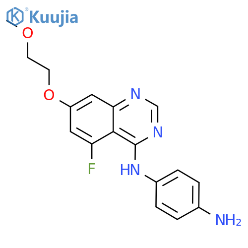 N1-(5-Fluoro-7-(2-methoxyethoxy)quinazolin-4-yl)benzene-1,4-diamine structure