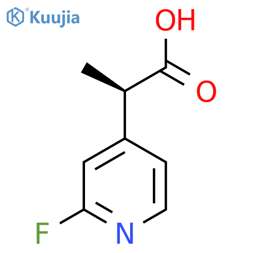 (2R)-2-(2-Fluoropyridin-4-yl)propanoic acid structure