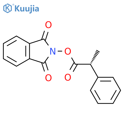 1,3-dioxo-2,3-dihydro-1H-isoindol-2-yl (2R)-2-phenylpropanoate structure