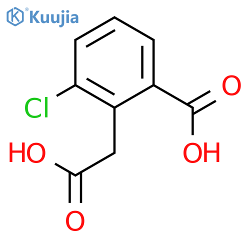 2-(carboxymethyl)-3-chlorobenzoic Acid structure