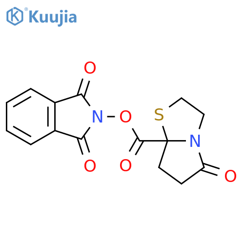1,3-dioxo-2,3-dihydro-1H-isoindol-2-yl 5-oxo-hexahydropyrrolo[2,1-b][1,3]thiazole-7a-carboxylate structure
