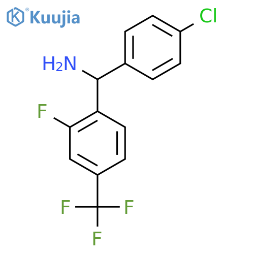 (4-Chlorophenyl)-[2-fluoro-4-(trifluoromethyl)phenyl]methanamine structure