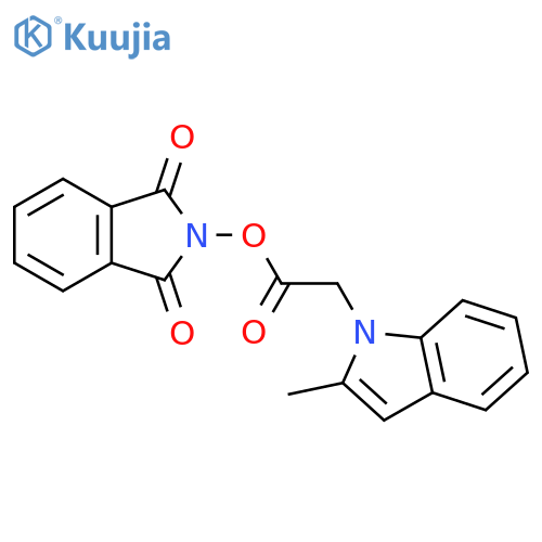 1,3-dioxo-2,3-dihydro-1H-isoindol-2-yl 2-(2-methyl-1H-indol-1-yl)acetate structure
