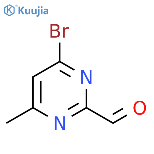 2-Pyrimidinecarboxaldehyde, 4-bromo-6-methyl- structure
