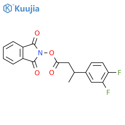 1,3-dioxo-2,3-dihydro-1H-isoindol-2-yl 3-(3,4-difluorophenyl)butanoate structure