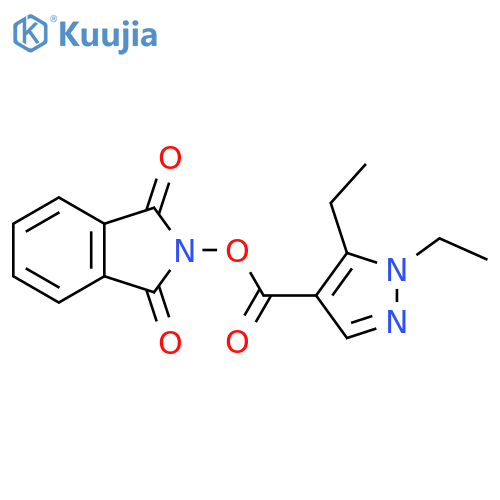 1,3-dioxo-2,3-dihydro-1H-isoindol-2-yl 1,5-diethyl-1H-pyrazole-4-carboxylate structure