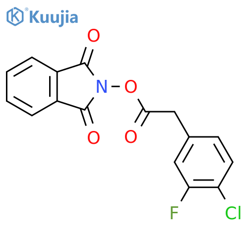 1,3-dioxo-2,3-dihydro-1H-isoindol-2-yl 2-(4-chloro-3-fluorophenyl)acetate structure