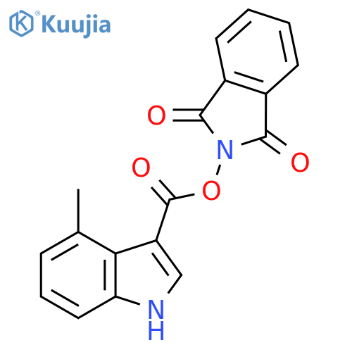 1,3-dioxo-2,3-dihydro-1H-isoindol-2-yl 4-methyl-1H-indole-3-carboxylate structure