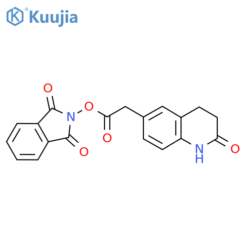 1,3-dioxo-2,3-dihydro-1H-isoindol-2-yl 2-(2-oxo-1,2,3,4-tetrahydroquinolin-6-yl)acetate structure
