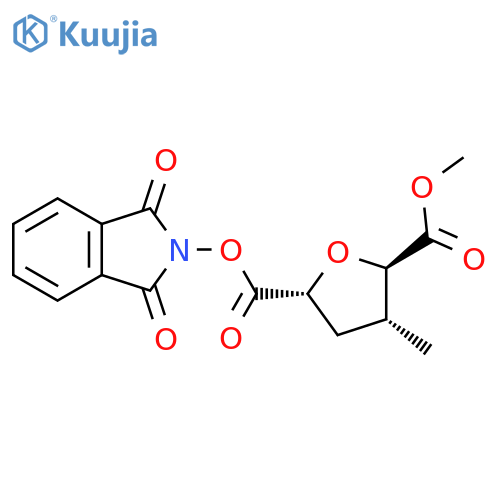 rac-5-(1,3-dioxo-2,3-dihydro-1H-isoindol-2-yl) 2-methyl (2R,3R,5R)-3-methyloxolane-2,5-dicarboxylate structure