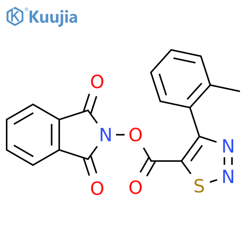 1,3-dioxo-2,3-dihydro-1H-isoindol-2-yl 4-(2-methylphenyl)-1,2,3-thiadiazole-5-carboxylate structure