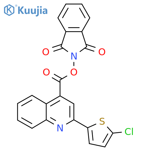 1,3-dioxo-2,3-dihydro-1H-isoindol-2-yl 2-(5-chlorothiophen-2-yl)quinoline-4-carboxylate structure